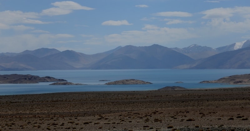 Islands on the Karakul lake.
